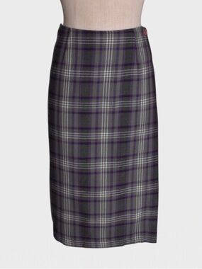 Cato Plaid Wrap Skirt‎